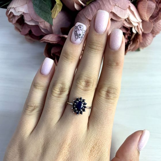 Серебряное кольцо с сапфиром 1.64ct