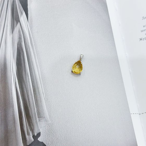 Серебряная подвеска с цитрином nano 3.008ct