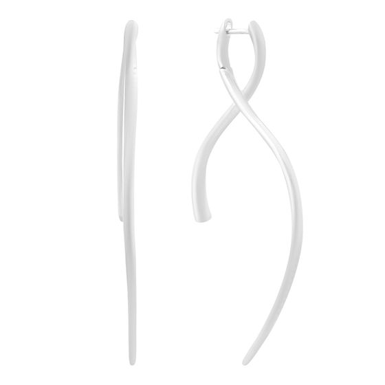 Серебряные серьги без камней