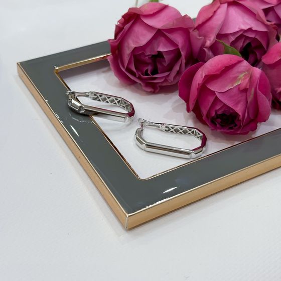 Серебряные серьги без камней