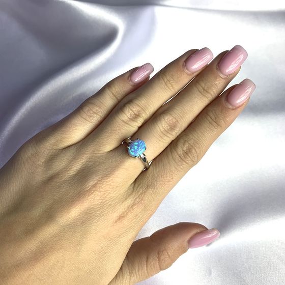 Серебряное кольцо с опалом 0.788ct