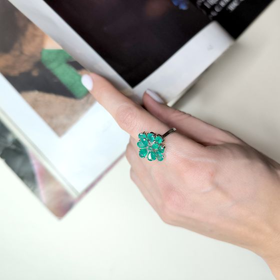Серебряное кольцо с агатом 4.135ct