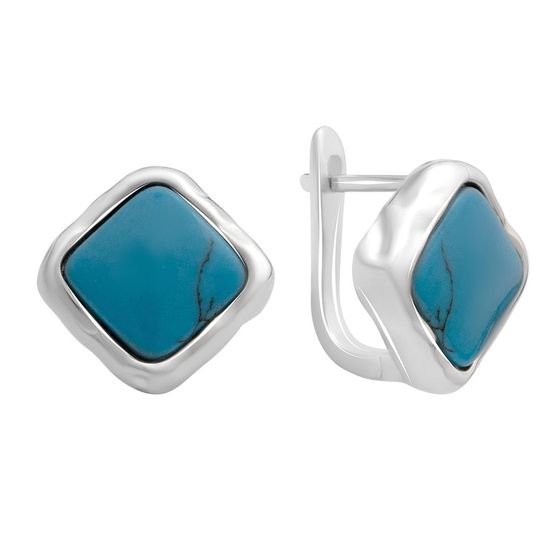Серебряные серьги с бирюзой
