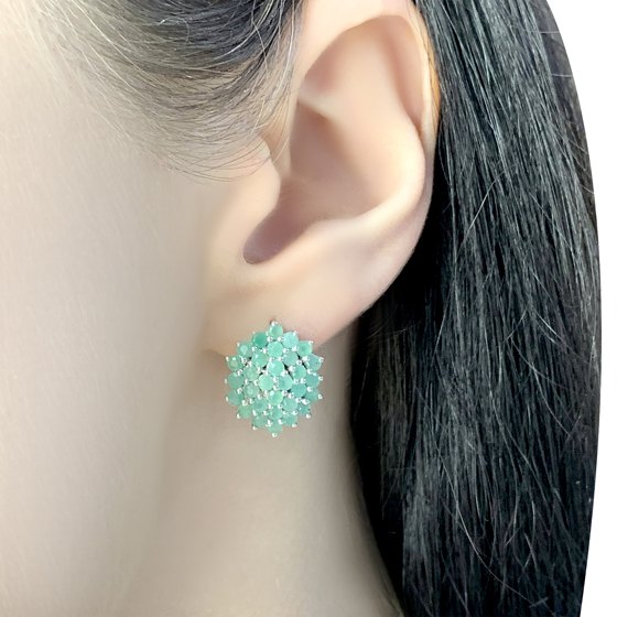 Серебряное кольцо с изумрудом 1.123ct