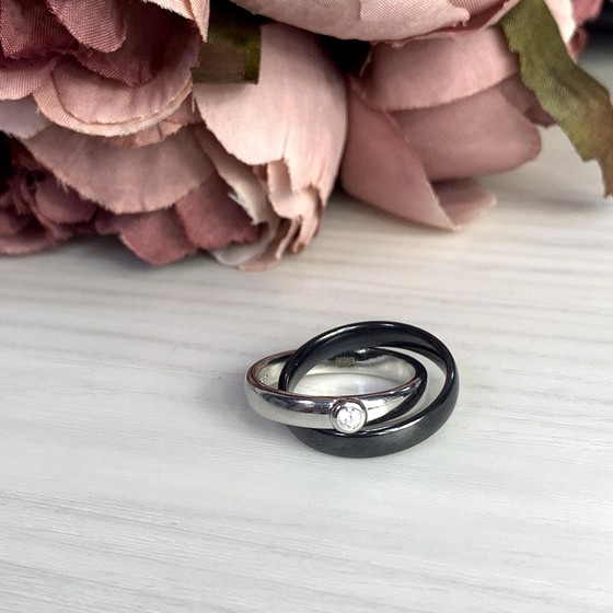 Серебряное кольцо с керамикой