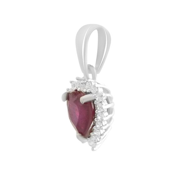 Серебряная подвеска с рубином 1.337ct
