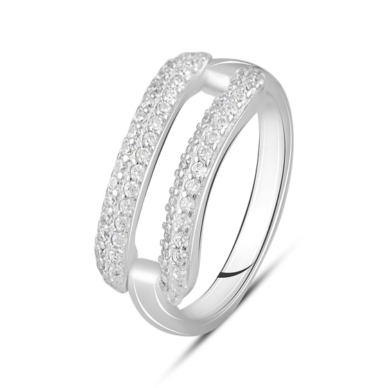 Серебряное кольцо с фианитами