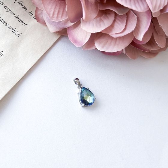 Серебряная подвеска с мистик топазом 2.517ct