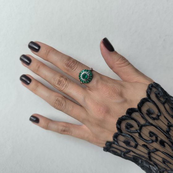 Серебряное кольцо с агатом 1.178ct