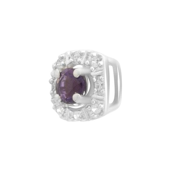 Серебряная подвеска с аметистом 0.362ct