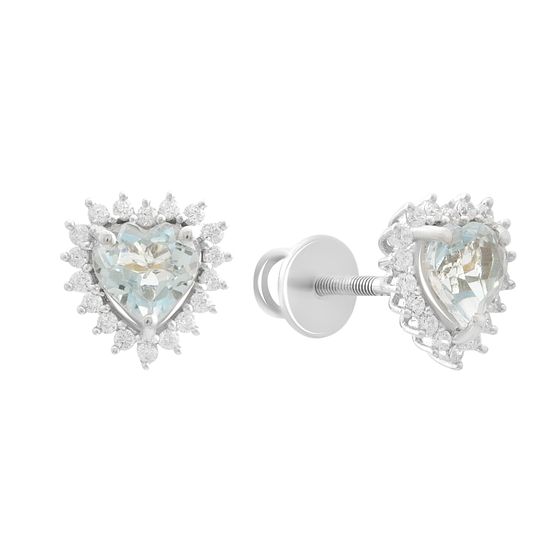 Серебряные серьги с топазом 1.777ct