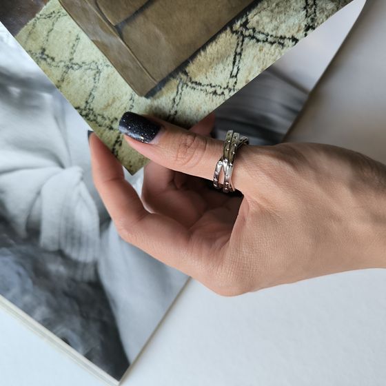 Серебряное кольцо с фианитами