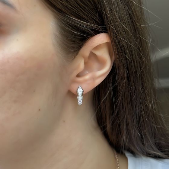 Серебряные серьги с фианитами