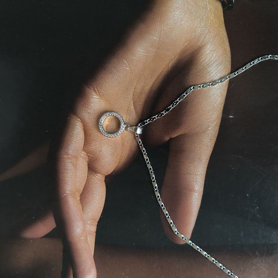 Серебряная подвеска с фианитами