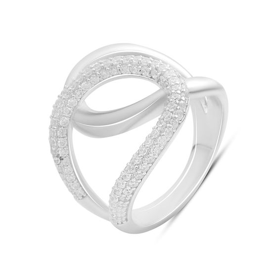 Серебряное кольцо с фианитами