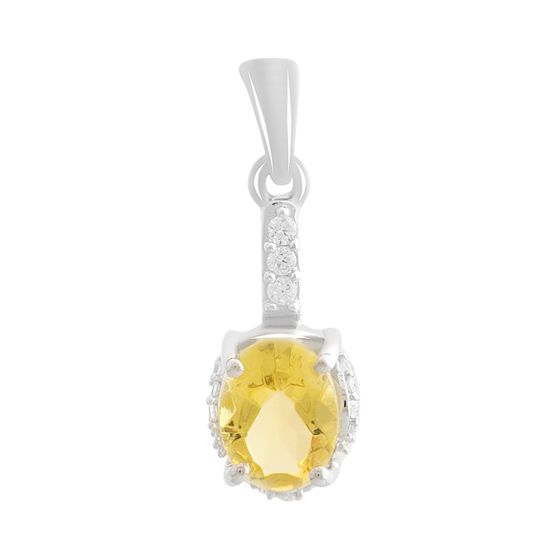 Серебряная подвеска с цитрином nano 1.854ct
