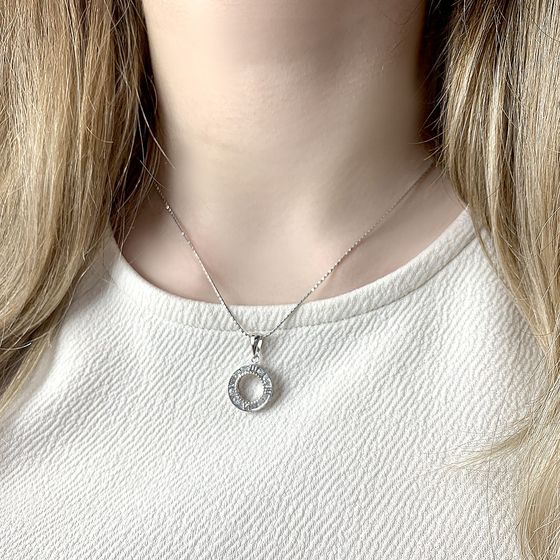 Серебряная подвеска с фианитами