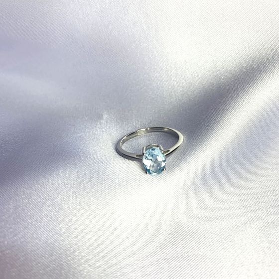 Серебряное кольцо с топазом 1.483ct
