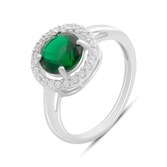 Серебряное кольцо с изумрудом nano 2.012ct