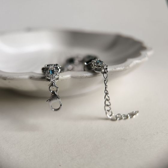 Серебряный браслет с топазом Лондон Блю 8.935ct