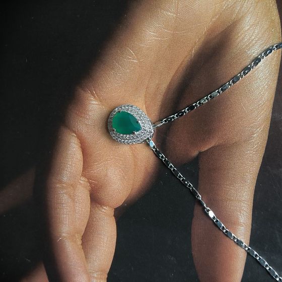 Серебряная подвеска с агатом 2.266ct