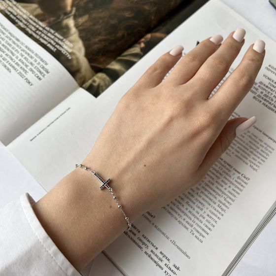 Серебряный браслет с фианитами Серебряный браслет с фианитами