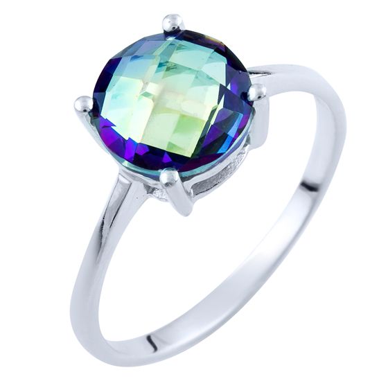 Серебряное кольцо с мистик топазом