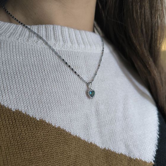 Серебряная подвеска с мистик топазом 0.801ct