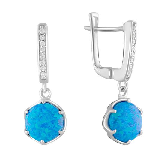 Серебряные серьги с опалом 2.412ct