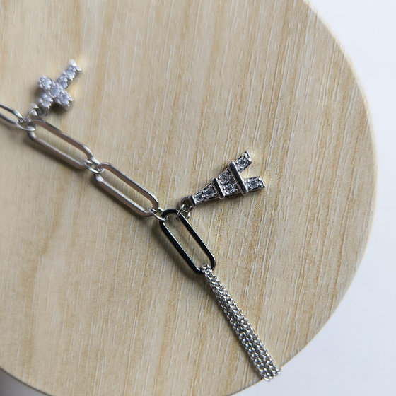 Серебряный браслет с фианитами