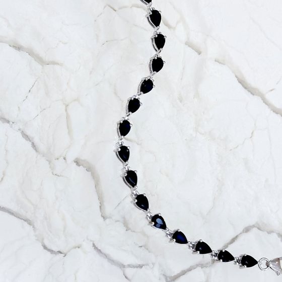 Серебряный браслет с сапфиром 7.73ct