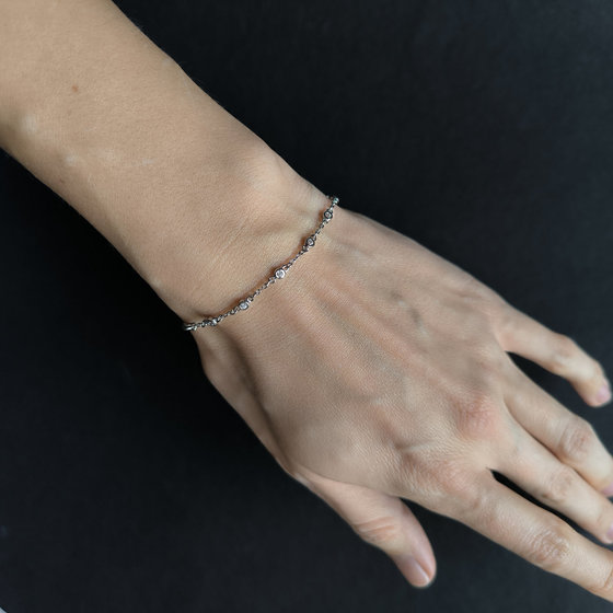 Серебряный браслет с фианитами