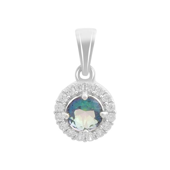 Серебряная подвеска с мистик топазом 0.6ct