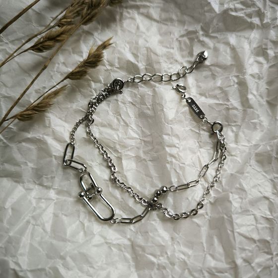 Серебряный браслет без камней