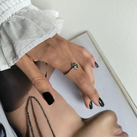 Серебряное кольцо с мистик топазом 0.555ct