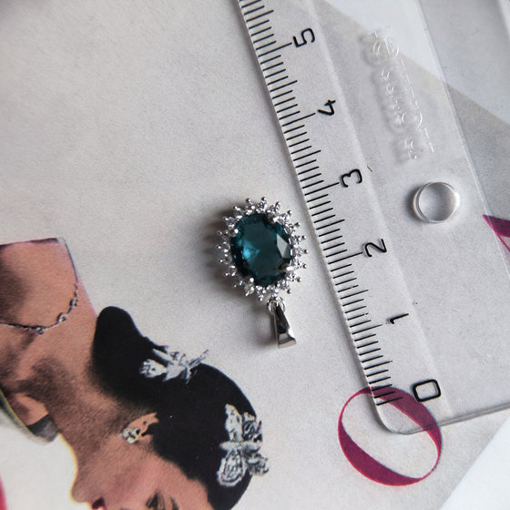 Серебряная подвеска с топазом Лондон Блю 2.288ct, фианитами