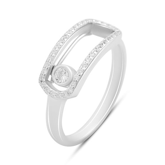 Серебряное кольцо с фианитами