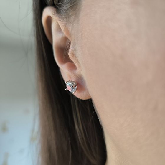 Серебряные серьги с фианитами