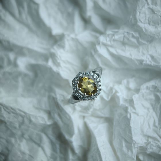 Серебряное кольцо с цитрином nano 1.538ct