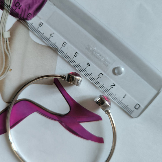 Серебряный браслет с рубином 7ct