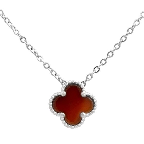 Серебряное колье с агатом