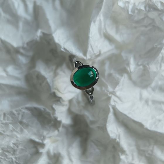 Серебряное кольцо с изумрудом nano 5.15ct