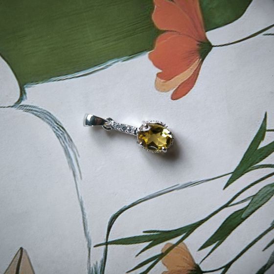 Серебряная подвеска с цитрином nano 1.854ct