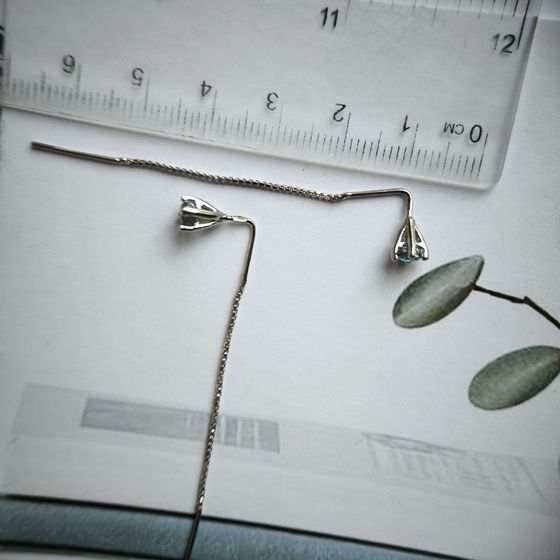 Серебряные серьги с мистик топазом 0.49ct