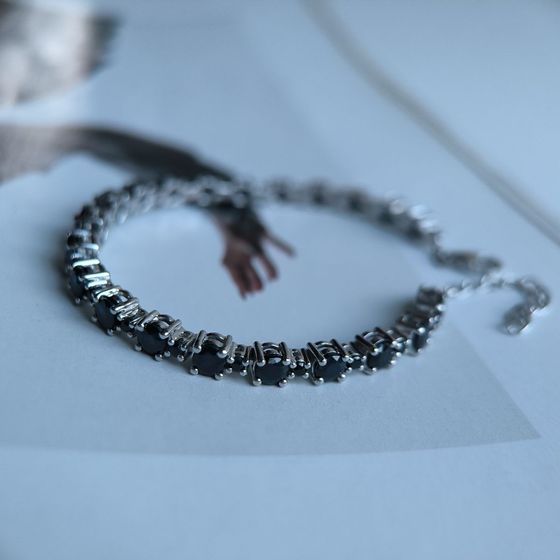 Серебряный браслет с сапфиром 9.34ct