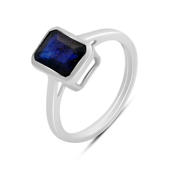 Серебряное кольцо с сапфиром 2.11ct