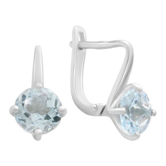 Серебряные серьги с топазом 4.513ct