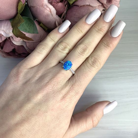 Серебряное кольцо с опалом 1.128ct