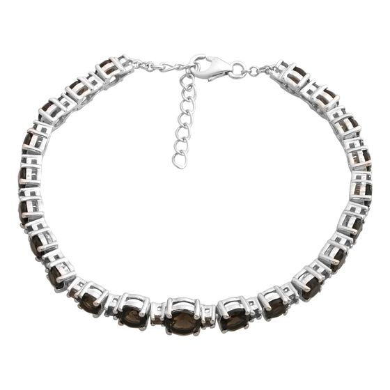 Серебряный браслет с раухтопазом (дымчатым кварцем) 6.763ct