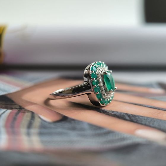 Серебряное кольцо с агатом 1.542ct